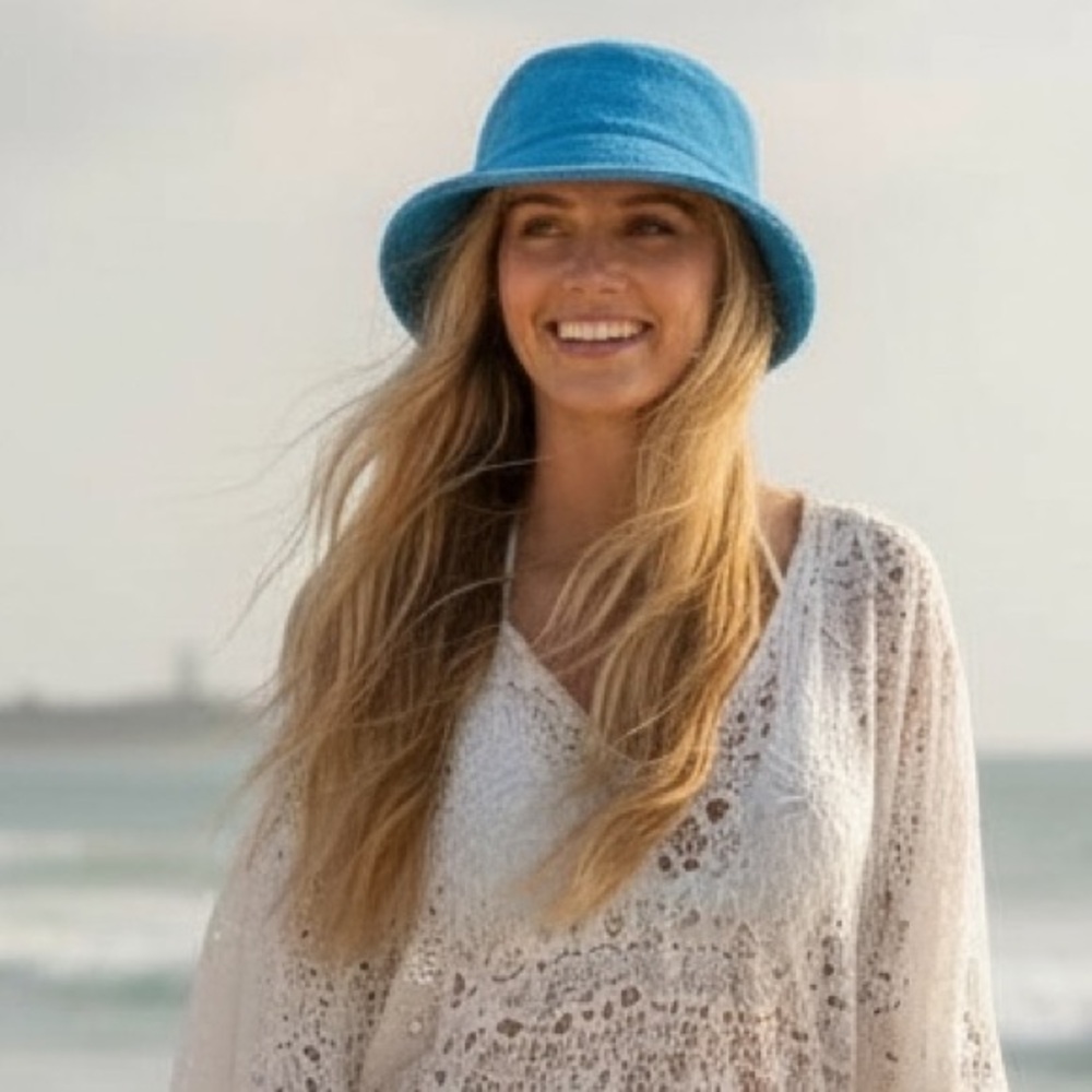 NWT Jocelyn Women’s Palm Springs French Terry‎ Bucket Hat Beach Resort Vacation